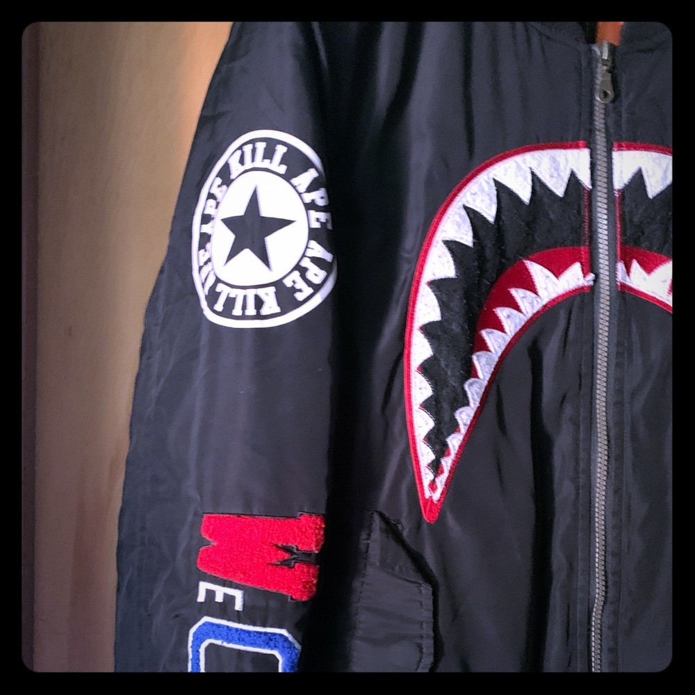 Bape shark bomber jacket